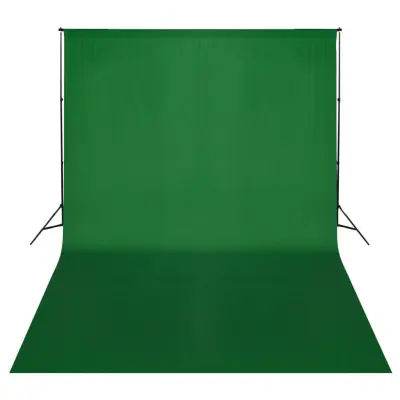 vidaXL Podporni sistem za ozadje 300 x 300 cm zelene barve