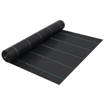 vidaXL Tkanina proti plevelu in koreninam mat črna 1x100 m PP