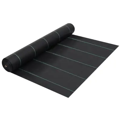 vidaXL Tkanina proti plevelu in koreninam mat črna 2x50 m PP