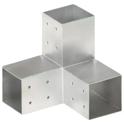 vidaXL Spojnik za steber Y oblike pocinkana kovina 81x81 mm