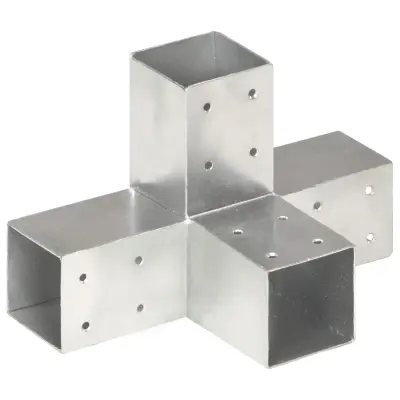vidaXL Spojnik za steber X oblike pocinkana kovina 71x71 mm