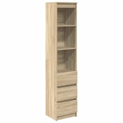 vidaXL Visoka omara sonoma hrast 37,5x35x180 cm inženirski les