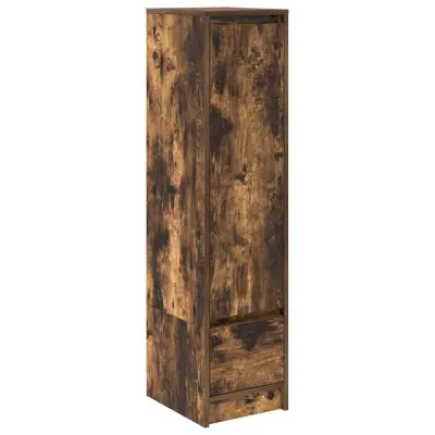 vidaXL Visoka omara dimljen hrast 29,5x34x119,5 cm inženirski les