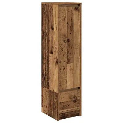 vidaXL Visoka omara starinski les 29,5x34x119,5 cm inženirski les