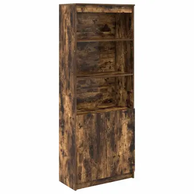 vidaXL Visoka omara dimljen hrast 70x35x180 cm inženirski les