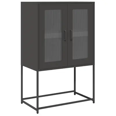 vidaXL Visoka omara črna 68x39x107 cm jeklo