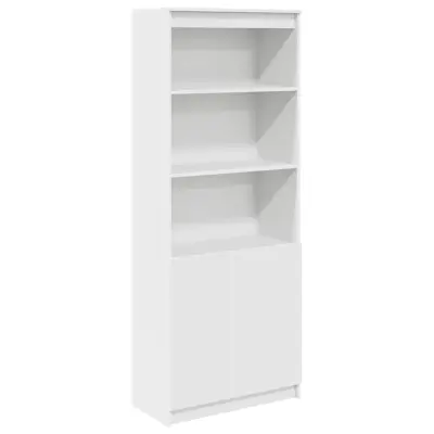vidaXL Visoka omara bela 70x35x180 cm inženirski les