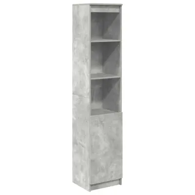vidaXL Visoka omara betonsko siva 37,5x35x180 cm inženirski les