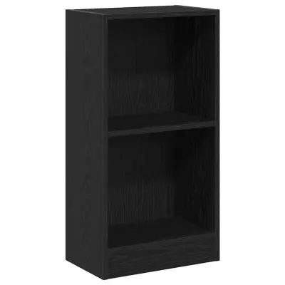 vidaXL Knjižna omara črna hrast 40x24x76 cm inženirski les