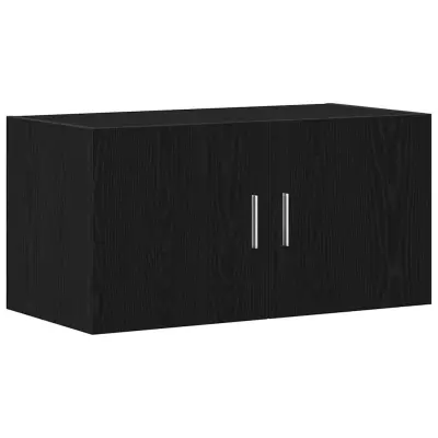 vidaXL Stenska omara črni hrast 80x39x40 cm inženirski les