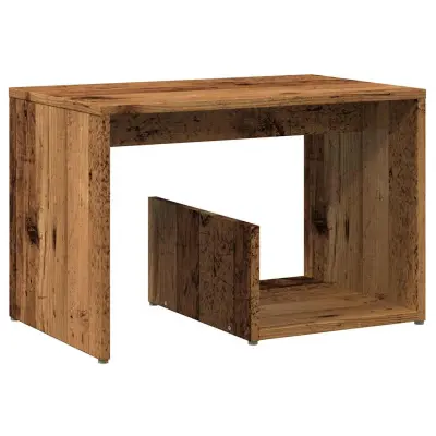 vidaXL Stranska miza Old Wood 59x36x38 cm Inženirski les
