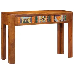 vidaXL Konzolna mizica 110x35x75 cm trden akacijev les