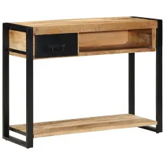 vidaXL konzolna miza 100x35x75 cm Masivni neobdelan les Mango