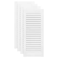 vidaXL Vrata za omarico z letvicami 4 kosi bela 69x29,5 cm
