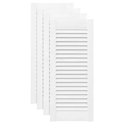 vidaXL Vrata za omarico z letvicami 4 kosi bela 69x29,5 cm