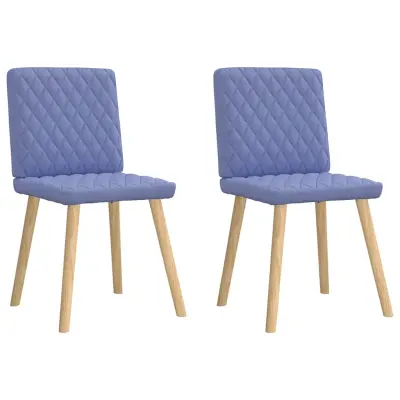 vidaXL Jedilni stoli 2 kosi jeans modra blago