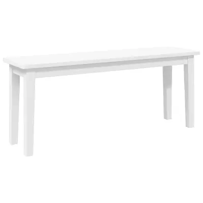 vidaXL klop 110 cm Bela masivna lesena guma