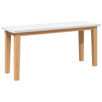 vidaXL klop 90 cm Bela masivna lesena guma