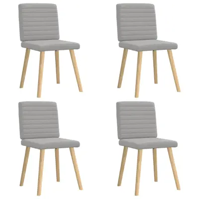 vidaXL Jedilni stoli 4 kosi Cloud Grey Fabric
