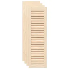 vidaXL Vrata za omarico z letvicami 4 kosi 99x29,5 cm trdna borovina