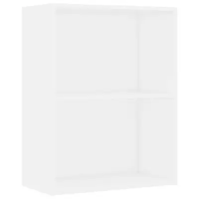 vidaXL Knjižnica Bela 60x30x76,5 cm Izoblikovan les