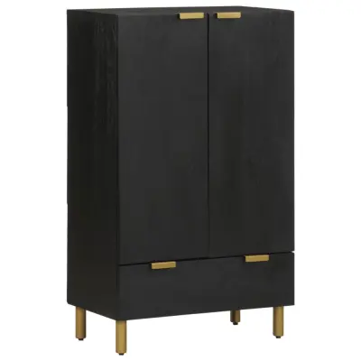 vidaXL Visoka tabla črna 60x33x100 cm Izoblikovan les