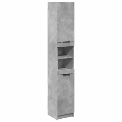 vidaXL Kopalniška omarica Concrete Grey 32x34x188,5 cm Inženirski les