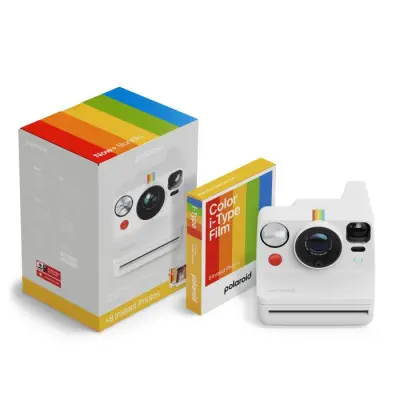 POLAROID NOW+ EVERYTHING BOX 3 bel fotoaparat + 8 fotografij