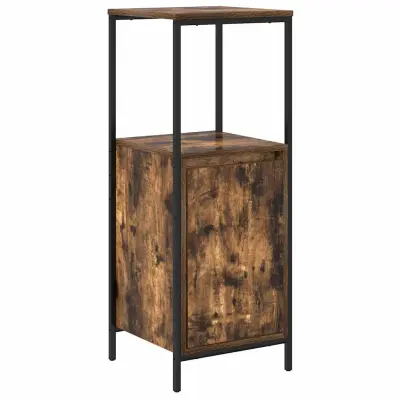 vidaXL Kopalniška omarica s policami dimljen hrast 36x35x95 cm