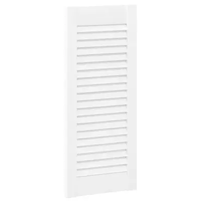 vidaXL Vrata za omarico z letvicami bela 69x29,5 cm