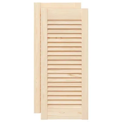 vidaXL Vrata za omarico z letvicami 2 kosa 69x29,5 cm trdna borovina