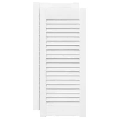 vidaXL Vrata za omarico z letvicami 2 kosa bela 61,5x29,5 cm