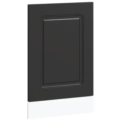 vidaXL Plošča za pomivalni stroj Kalmar črn 45x1,5x67 cm inž. les