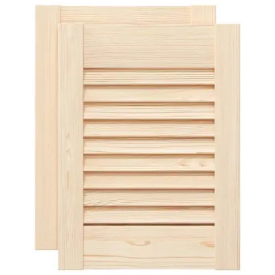 vidaXL Kabinetna vrata Louvred 2 kosa 39,5x29,5 cm Masivni les Pine