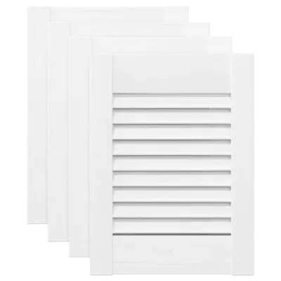 vidaXL Vrata za omarico z letvicami 4 kosi bela 39,5x29,5 cm