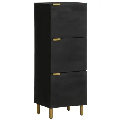 vidaXL Visoka tabla črna 40x33x110 cm Izoblikovan les