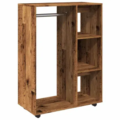 vidaXL Garderobna omara Old Wood 80x40x110 cm Inženirski les