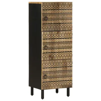 vidaXL Highboard 40x33,5x110 cm Masivni neobdelan les Mango