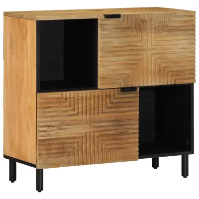 vidaXL Bivak Brown 80x33x75 cm Masivni les Mango