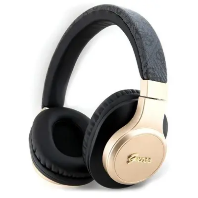 GUESS 4G SCRIPTE BLUETOOTH ON-EAR SLUŠALKE ZA TELEFON, ČRNE