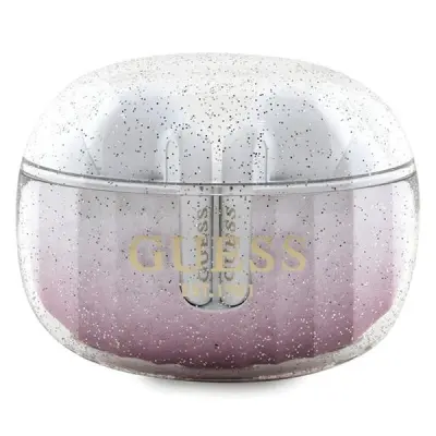 SLUŠALKE GUESS GLITTER GRADIENT TWS BLUETOOTH ROZA S PRIKLJUČNO POSTAJO