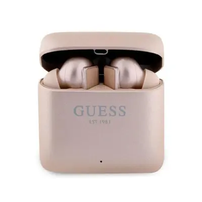 BLUETOOTH SLUŠALKE GUESS GUTWSSU20ALEGP TWS + PRIKLOPNA POSTAJA ROSE GOLD/ROSE GOLD PRINTED LOGO