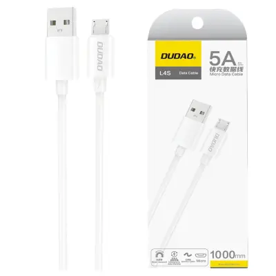 DUDAO USB-A V MIKRO USB KABEL 2A 1M BEL PODATKOVNI KABEL ZA POLNILO