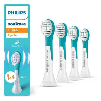 PHILIPS HX6034/90 Sonicare For Kids nastavki za električno zobno ščetko, 4 kosi