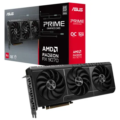 ASUS Prime Radeon RX 9070 GDDR6 OC (PRIME-RX9070-O16G) gaming grafična kartica