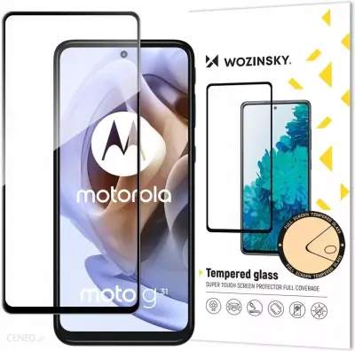 WOZINSKY FULL GLUE KALJENO STEKLO ZA MOTO G51 FULL SCREEN Z OKVIRJEM, ČRNO