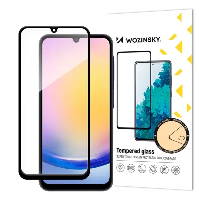 WOZINSKY KALJENO STEKLO POLNO LEPILO S ČRNIM OKVIRJEM ZA SAMSUNG A25