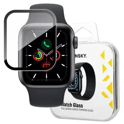 WOZINSKY WATCH GLASS HIBRIDNO STEKLO ZA APPLE WATCH 6/5/4/SE 40MM ČRNO