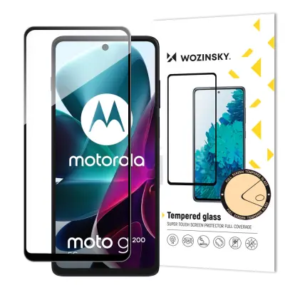 WOZINSKY FULL GLUE KALJENO STEKLO MOTO G200 5G ZA EKRAN Z OKVIROM ČRNO