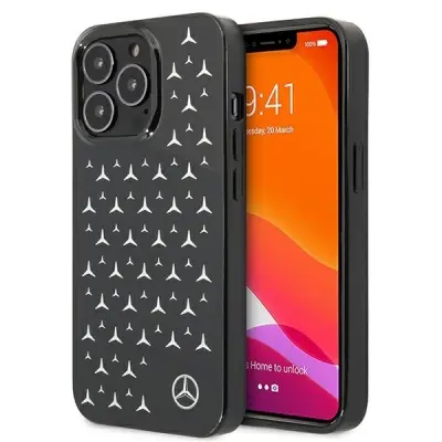 OVITEK MERCEDES SILVER STARS ZA IPHONE 13 PRO ČRN